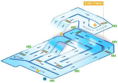 Track layout at TeamSport Leicester